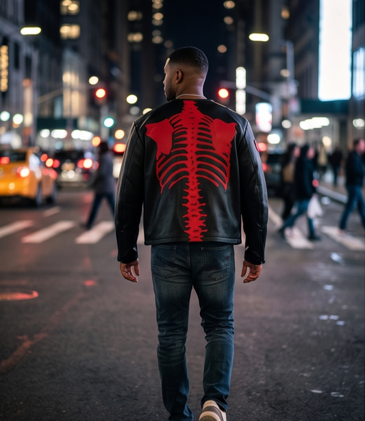 Vanson Leathers Limited Bone Skeleton Men's Jacket