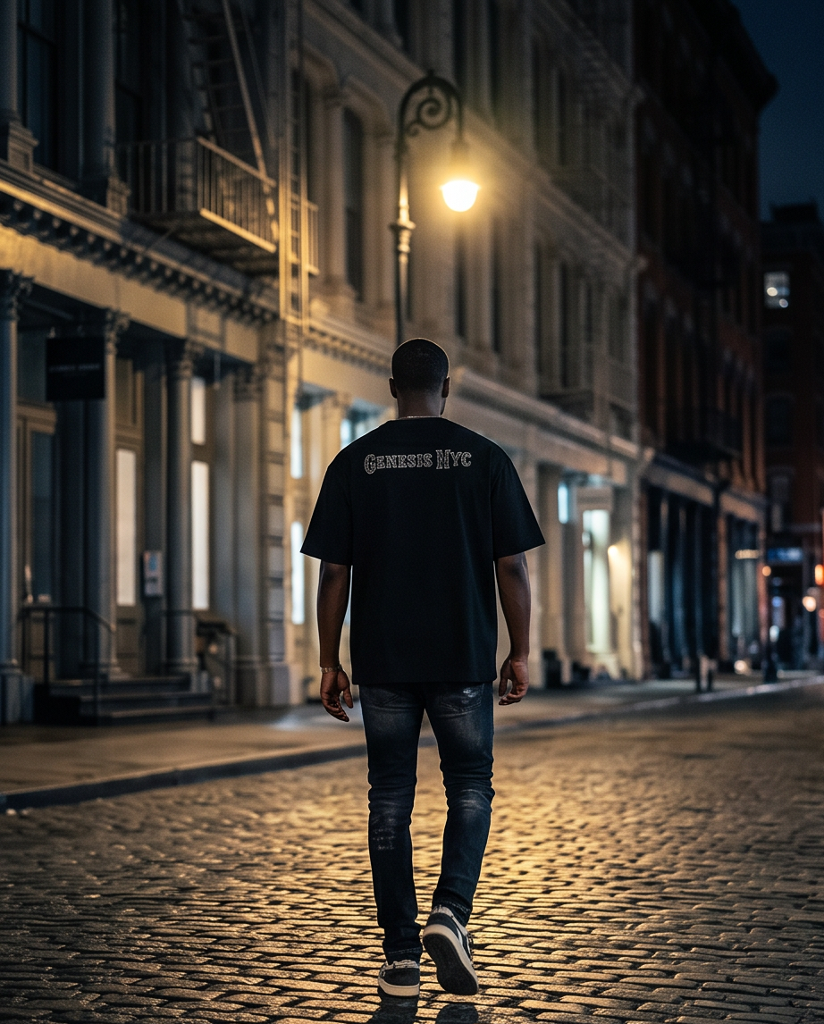 Genesis N.Y.C. Men's Skull Limited Rhinestone T-Shirt