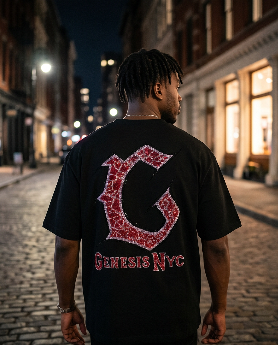Genesis N.Y.C. Men's Limited Rhinestone T-Shirt