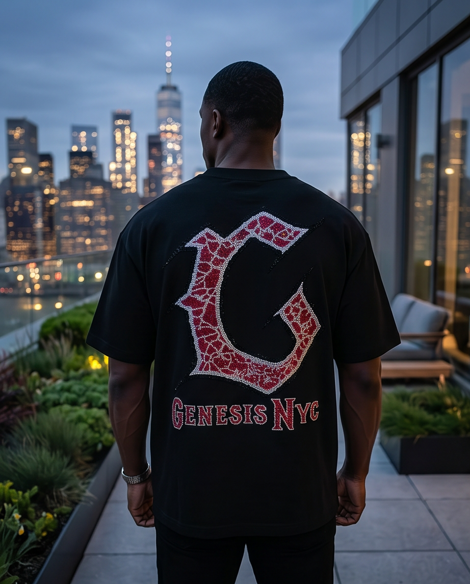 Genesis N.Y.C. Men's Limited Rhinestone T-Shirt