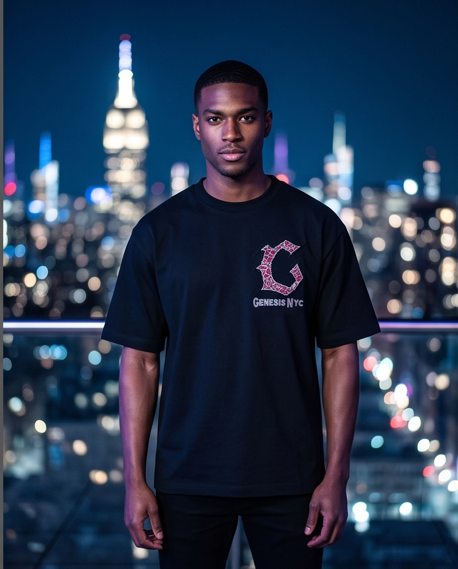 Genesis N.Y.C. Men's Limited Rhinestone T-Shirt