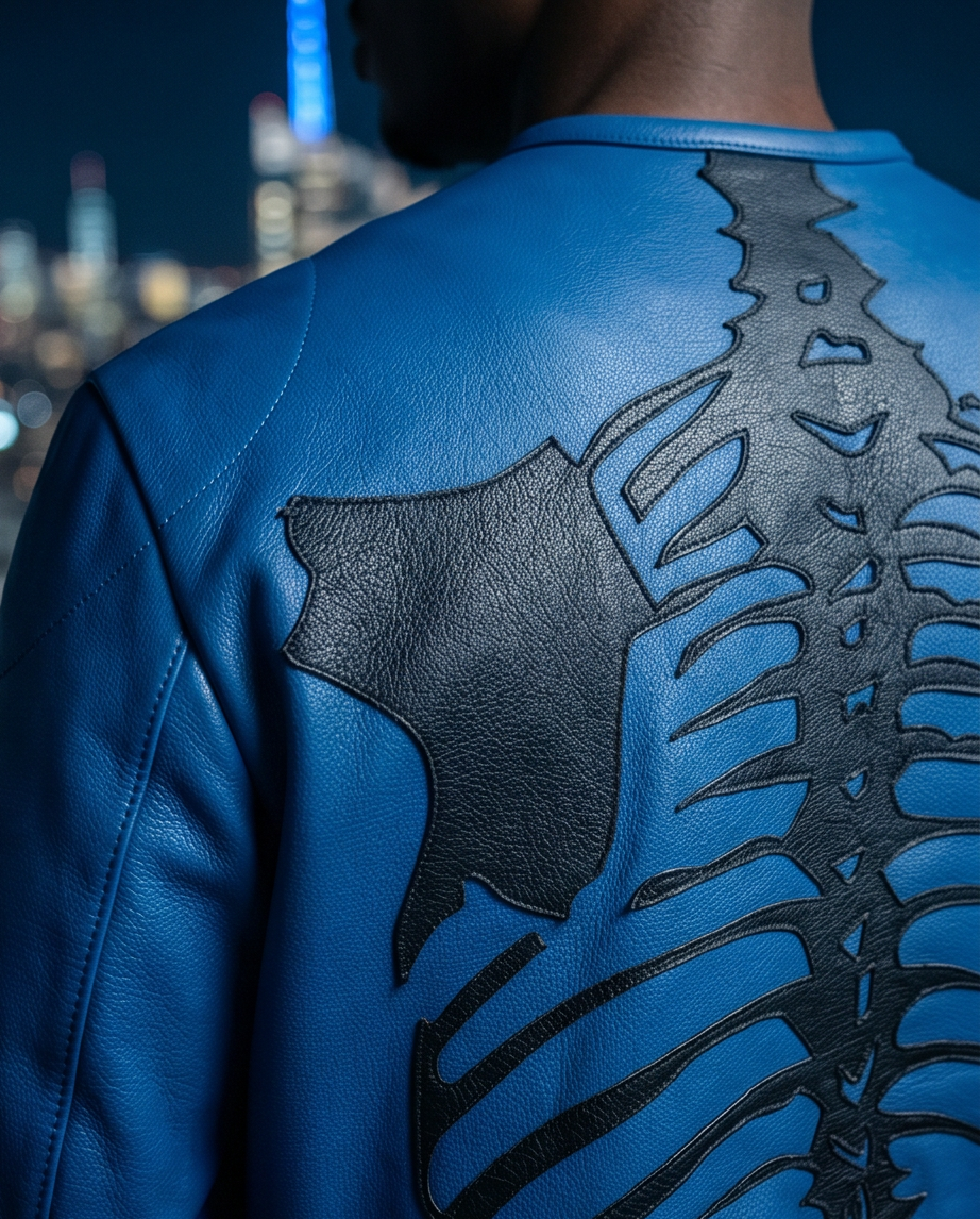 Vanson Leathers Limited Bone Skeleton Men's Jacket
