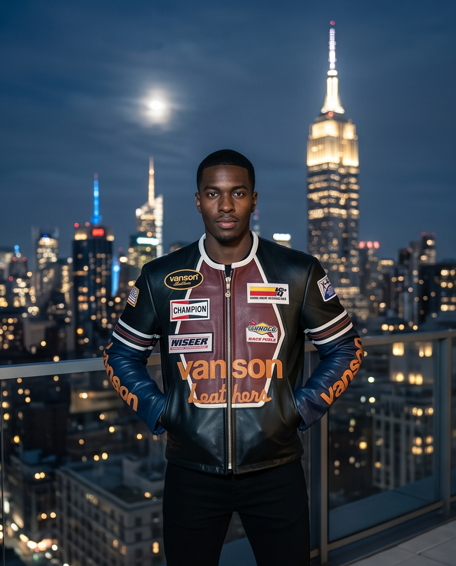 Vanson Star Men's Leather Jacket