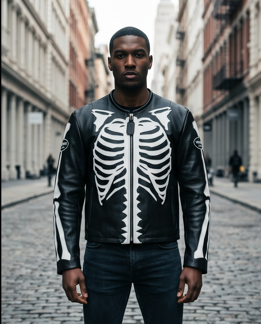 Vanson Leathers Limited Bone Skeleton Men's Jacket – Genesis N.Y.C.
