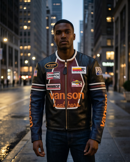 Vanson Star Men's Leather Jacket