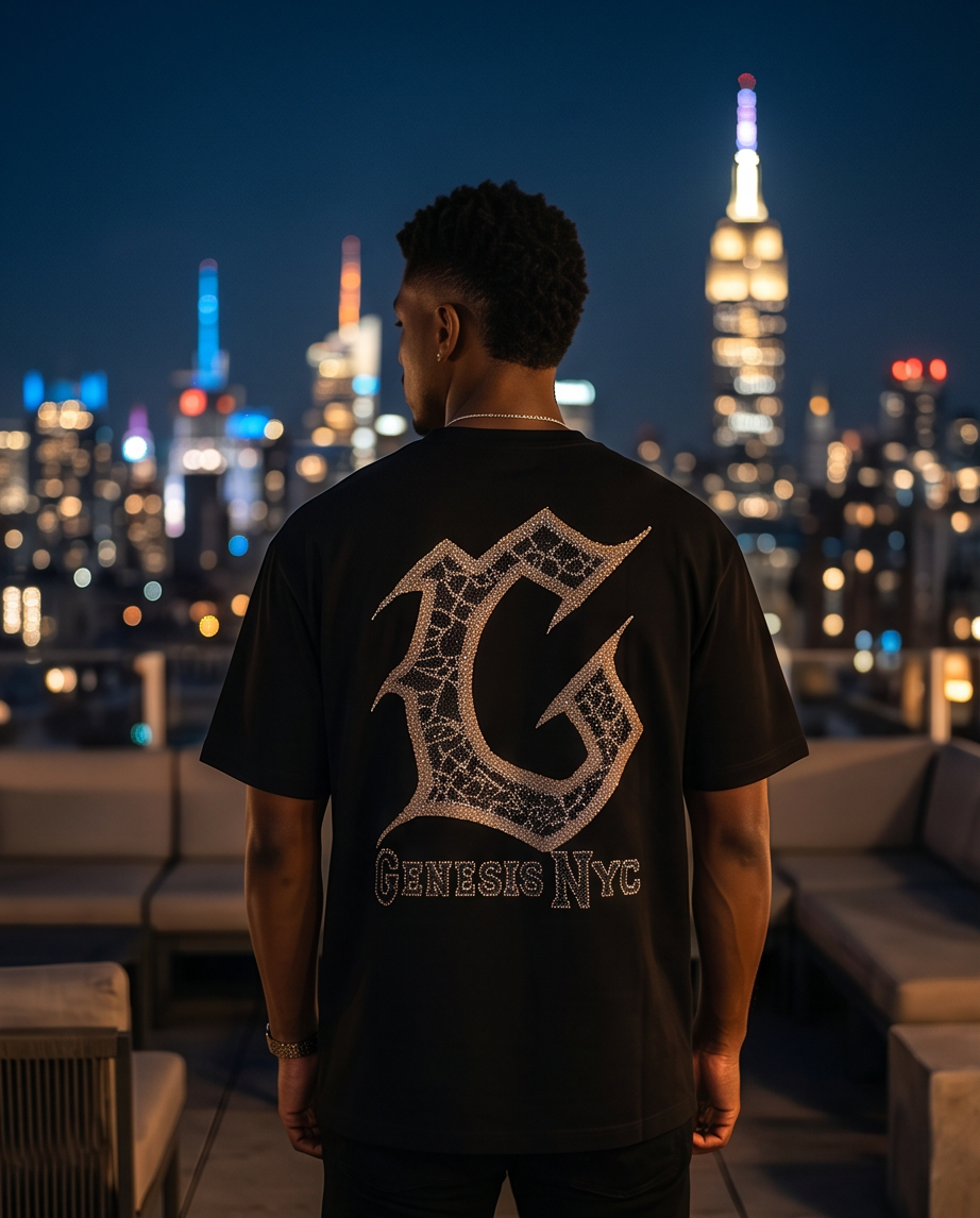 Genesis N.Y.C. Men's Limited Rhinestone T-Shirt